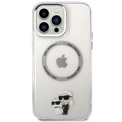 3. Etui Karl Lagerfeld Iconic Karl&Choupette Magsafe na iPhone 13 Pro Max - przezroczyste