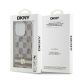 8. Etui DKNY IML Checkered Mono Pattern & Printed Stripes MagSafe na iPhone 15 Pro - beżowe