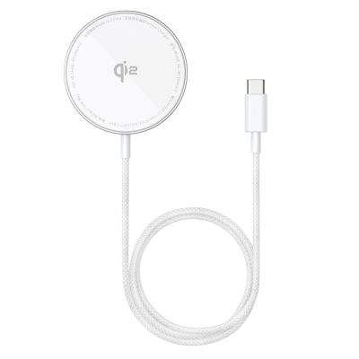 Ładowarka bezprzewodowa Baseus Simple Mini4 Air Qi2 15 W magnetyczna - srebrna