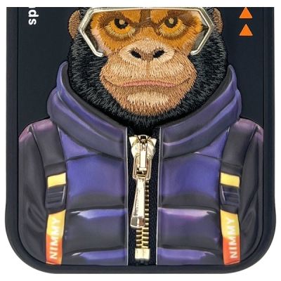 11. Etui Nimmy Cool&Cute 2.0 Monkey na iPhone 15 - czarne