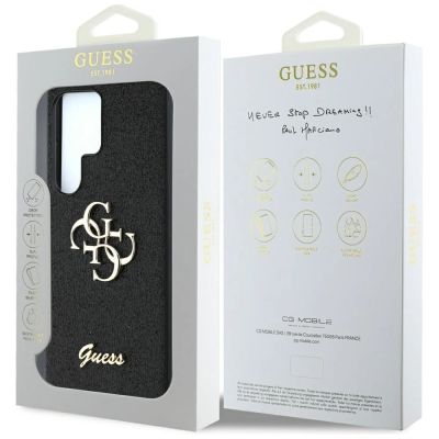 8. Etui Guess Fixed Glitter Big 4G Metal Logo do Samsung Galaxy S25 Ultra czarny