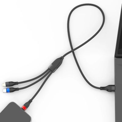 9. Kabel 3mk Hyper Cable N-SERIES 3 in 1 USB-A / Lightning / Micro 1.2m 9V/2A 18W - czarny
