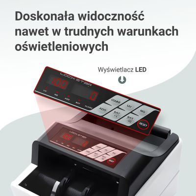 6. Extralink LockStar MG X-300 | Profesjonalna liczarka nominałowa do banknotów | UV, IR