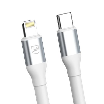 2. Kabel 3mk Hyper Cable N-SERIES USB-C / Lightning 1m 9V/2A 20W / biały