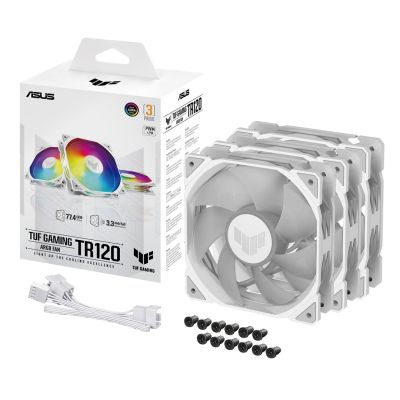 14. Wentylator ASUS TUF Gaming TR120 ARGB WHITE 3IN1