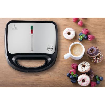 20. ELDOM OPIEKACZ WIELOFUNKCYJNY 5 IN 1 ST250 850W WYMIENNE PŁYTY: SANDWICH, GRILL, GOFRY, ORZESZKI, MINI PĄCZKI