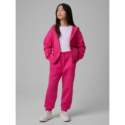 6. Bluza dresowa loose z kapturem dziewczęca 4F 4FJRSS26TSWSF2715-54S