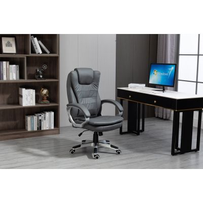 12. Activejet Fotel biurowy z masażem, podgrzewany YK7304 szary