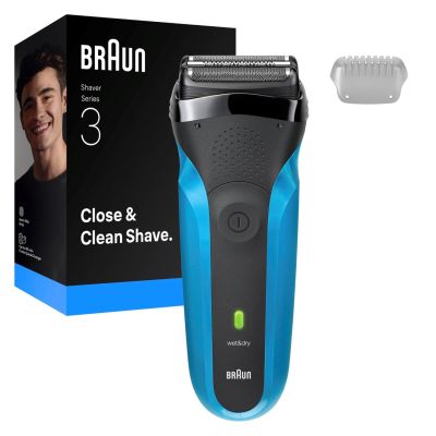 7. Braun Series 3 310s Golarka foliowa Przycinarka Czarny, Niebieski