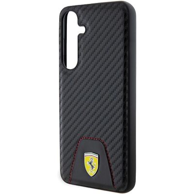 6. Etui Ferrari Carbon Stitched Bottom na Samsung Galaxy S24+ - czarne