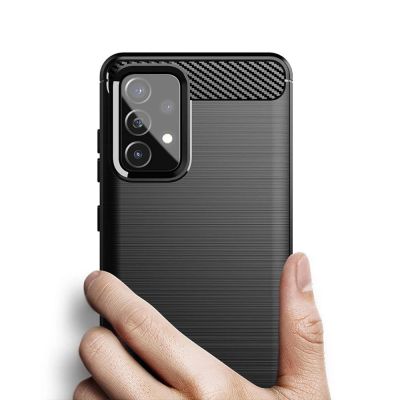 6. Carbon Case elastyczne etui pokrowiec Samsung Galaxy A72 4G czarny