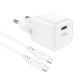 4. Ładowarka sieciowa Acefast A77 Mini PD 30W GaN + kabel USB-C - biała