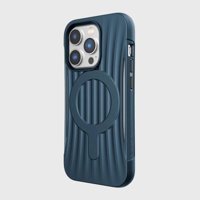 7. Raptic X-Doria Clutch Built Case etui iPhone 14 Pro z MagSafe pokrowiec plecki niebieski