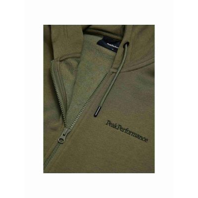 4. Bluza PEAK PERFORMANCE Original Small Logo Zip Hood Men zielony