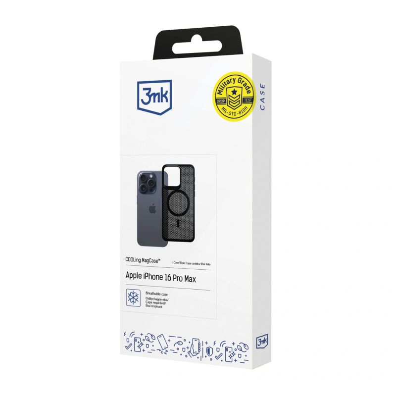 4. Etui 3mk COOLing MagCase na Apple iPhone 16 Pro Max - czarne