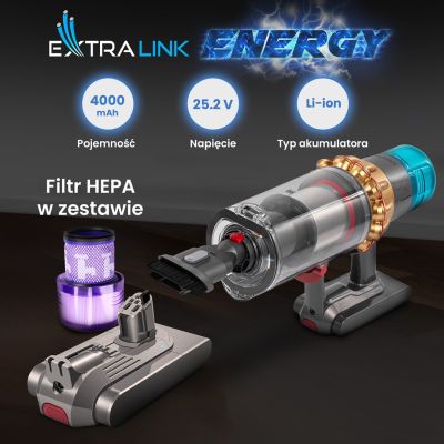 13. Extralink EX.94552 akcesorium/materiał eksploatacyjny do odkurzacza Bateria Ręczny odkurzacz
