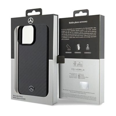 8. Etui Mercedes Carbon Fiber Dynamic na iPhone 15 Pro Max - czarne
