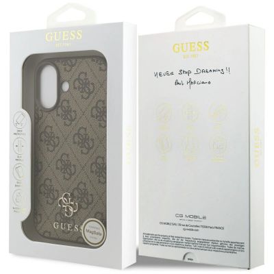 8. Etui Guess 4G Small Classic Logo MagSafe na iPhone 17 - brązowe