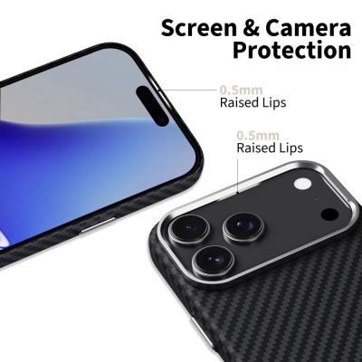 2. Etui Tech-Protect Ion Carbon MagSafe na iPhone 17 Pro Max - szaro-czarne