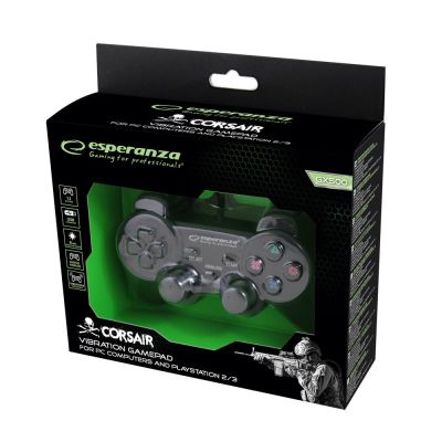 7. Gamepad Esperanza EG106 (PC, PS2, PS3; kolor czarny)