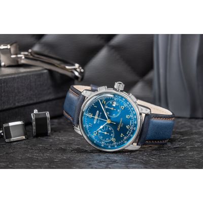 6. Zegarek Męski ZEPPELIN Mediterranee Chronograph 9670-3 + BOX