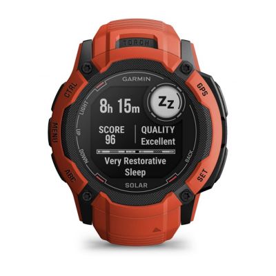 10. Zegarek sportowy Garmin Instinct 2X SOLAR Czerwony