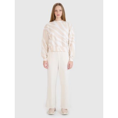 7. Damska bluza dresowa nierozpinana bez kaptura 4F 4FWSS25TSWSF1579-11A