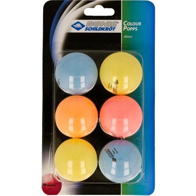 2. Piłeczki do tenisa stołowego Donic Color Popps 6 szt