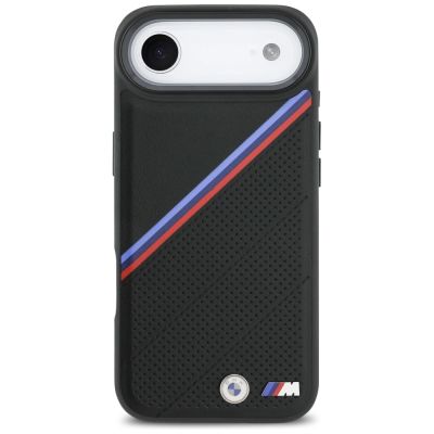 3. Etui BMW M Tricolor Metal Logo MagSafe do iPhone 17 Air - czarne