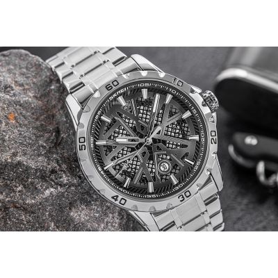 4. Zegarek Męski Skmei 9337SIBK + BOX