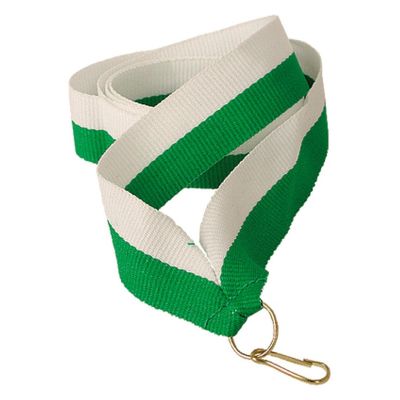 7. Wstążka 22 mm - biało-zielona
