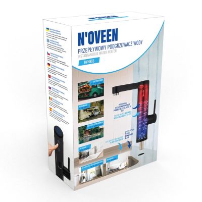 10. Przepływowy podgrzewacz wody nablatowy NOVEEN IWH965 INOX