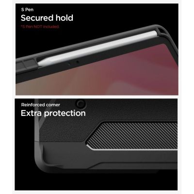 11. Etui Spigen Tough Armor Pro na Samsung Galaxy Tab S12+ 12.6" - czarne