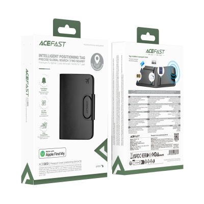 8. Lokalizator Bluetooth Acefast S6 w formie etui na paszport kompatybilny z Apple Find My - czarny