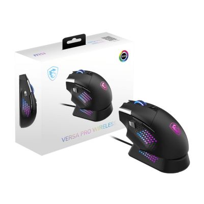 8. Mysz optyczna bezprzewodowa gamingowa Versa Pro W+Dock Pro MSI