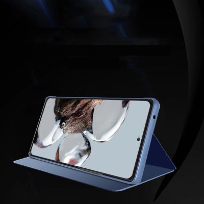 2. Clear View Case etui Xiaomi 12T Pro / Xiaomi 12T pokrowiec z klapką czarne