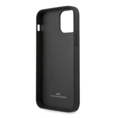 7. Etui BMW Leather Perforate na iPhone 12 / iPhone 12 Pro - czarne