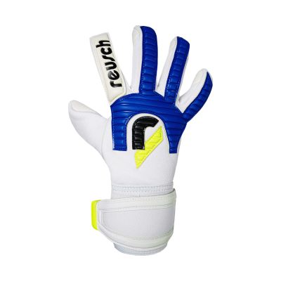 2. Rękawice bramkarskie Reusch Legacy '86 Advance biało-niebieskie 5670206 1089