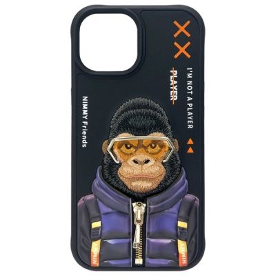 4. Etui Nimmy Cool&Cute 2.0 Monkey na iPhone 15 - czarne