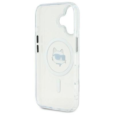 7. Etui Karl Lagerfeld IML Metal Choupette Head MagSafe na iPhone 16 - białe