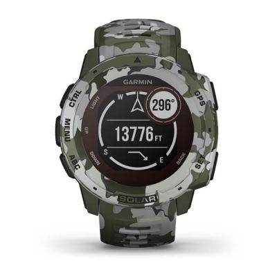 7. Zegarek Garmin Instinct Solar Camo Zielony (010-02293-06)