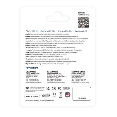 5. Patriot Memory P400 V4 2 TB M.2 PCI Express 4.0 NVMe