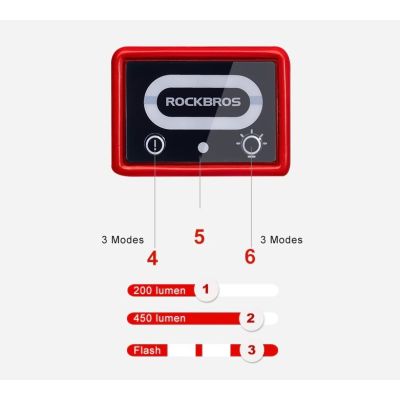 6. Rockbros kask rowerowy MTB z lampką czerw 57-62cm