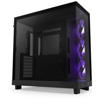 17. NZXT OBUDOWA KOMPUTEROWA NZXT H6 FLOW RGB MIDI TOWER Z OKNEM CZARNA