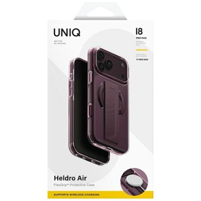 9. Etui UNIQ Heldro Air Magclick Charging na iPhone 18 Pro Max / 17 Pro Max - burgundowe