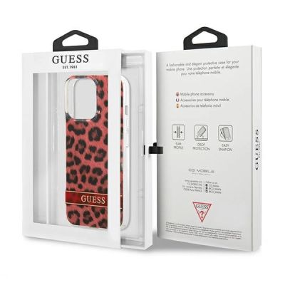 8. Etui Guess Leopard na iPhone 13 Pro / iPhone 13 - czerwone