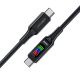 4. Kabel Acefast C7-03 USB-C USB-C 100W 1.2m z wyświetlaczem - czarny