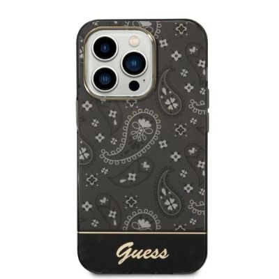 Etui Guess Bandana Paisley na iPhone 14 Pro Max 6,7" - czarne