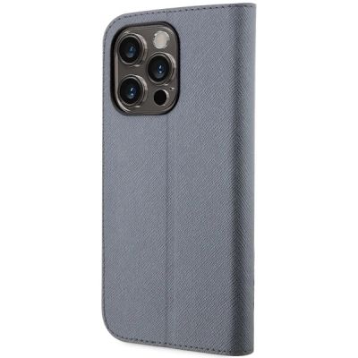 2. Etui Karl Lagerfeld Saffiano Karl&Choupette na iPhone 14 Pro - srebrne