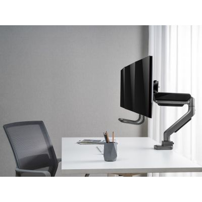 11. Wyposażenie: Uchwyt biurkowy 17"-27"/3TFT 360 Sprężyna gazowa 6 kg srebrny lite Sprzedaż detaliczna